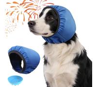 Dog Ear Defenders, Adjustable Elastic Dog Ear Protection for Swimming, Bathing & Drying, Noise Reducing Calming Hood for Dogs During Fireworks, Thunderstorms, Grooming and Stress，M