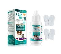 Dog Ear Drops,Dog Ear Cleaner,Dog Ear Drops for Infection Antibiotics Non Toxic Non Irritating Antibiotic Ear Drops，Dog Ear Infection Treatment for Dogs Cats Comes with 4 Pet Cleaning Finger Cots