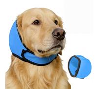 Dog Ear Muffs for Swimming, Waterproof Noise Cancelling Head Cover, Anxiety Relief Ear Protector for Fireworks Thunder, Adjustable Calming Headwrap for Dogs (Blue, S)