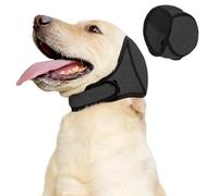 Dog Ear Muffs & No Shake Ear Wrap for Hematoma, Bathing, Drying, Swim & Noise Anxiety Relief- Elastic Waterproof Ear Protector with Calming Hoodie Design for Ear Hematoma Groom Fireworks