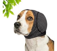Dog Ear Muffs Noise Protection, Waterproof Dog Ear Cover for Bathing & Swimming, Soft Elastic Canine Anxiety Relief Snood for Thunderstorms, Fireworks & Grooming (Black,Medium)