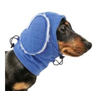 Dog Ear Protector, Soft Dog Ear Cover for Eating, Keeps Ears Clean & Dry, Reduces Noise Slightly, Warm & Comfortable Anti-Scratch Ear Wrap for Long-Eared Small & Medium Dogs, Blue S