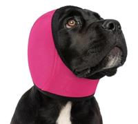 Dog Ear Protectors,Dog Noise Cancelling Ear Wrap, Dogs Ears Muffs Noise Protection,Effectively Reduce Noises,Adjustable No Shake Dogs Ears Cover for Grooming Bathing Swimming Travel (S rose red 1pcs)