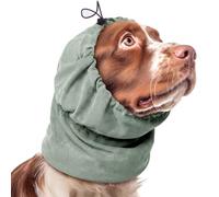 Dog Ear Protectors From Grass Seeds, Hematoma Ear Wrap No Shake Ear-Protection, Adjustable Snood Stop Dog Reopening Wound On Ear& Stop Grass Seeds Sticking To Ears(Grey, S)