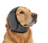 Dog Ear Protectors Noise Reduction Calming Hoodie, Grey, Soft Breathable Elastic Ear Pads for Anxiety Relief During Fireworks, Thunderstorms, Grooming, Car Rides (grey, S)