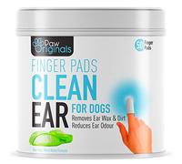 Dog Ear Wipes - Finger Pads | Stop Itching - Remove Dirt, Wax & Clean Dirty Ears Easily | Aloe Vera & Witch Hazel Infused | 50 Dog Ear Cleaning Finger Wipes For Easy Cleaning Of Dogs Ears | UK BRAND