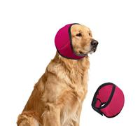 Dog Ears Cover, Dog Ear Muffs Noise Protection, Adjustable No Shake Ear Wrap Comfortable Quiet Dogs Calming Hood Blow Drying Headband Wraps (Fuchsia, L(Head Circle:18"-24"))