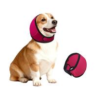 Dog Ears Cover, Dog Ear Muffs Noise Protection, Adjustable No Shake Ear Wrap Comfortable Quiet Dogs Calming Hood Blow Drying Headband Wraps (Fuchsia, M(Head Circle:14"-19"))