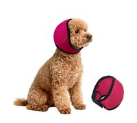 Dog Ears Cover, Dog Ear Muffs Noise Protection, Adjustable No Shake Ear Wrap Comfortable Quiet Dogs Calming Hood Blow Drying Headband Wraps (Fuchsia, S(Head Circle:10"-15"))