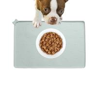 Dog Eating Mat, Pet Feeding Mat, Cat Food Pad, 23.6 x 15.7 Inch Silicone Non Slip Foldable Foldable Feeding Pad