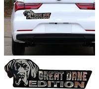 Dog Edition Car Badges Laser Cutting Car Vehicle Emblem,3D Car Badge Automotive Decals Stickers Funy Animal Decor Car Accessories Gifts for Car Truck Rv Boat Exterior Decoration (Great Dane)
