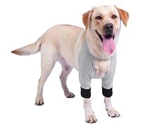 Dog Elbow Brace, Soft Padded Pet Dog Front Leg Hock Brace for Canine Elbows Shoulder Support Elbow Hygroma Calluses Pressure Sores Shoulder Dislocation(L)