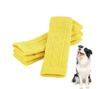 Dog Elbow Protector - 4pcs Leg Warmer Wraps, Reusable Elbow Support Wrap | Portable Knitted Socks Dog Legs, Multipurpose Wrap Protectors, Pet Elbow Protective Sleeve for Dog Legs, (Yellow, Green)