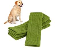Dog Elbow Protector - Set of 4 Anti-Dirty Leg Warmer Wrap | Comfortable Injury-Fre Dog Fleece Elbow Sleeves | Knitted Sock Suitable for Large, Medium and Small Dogs