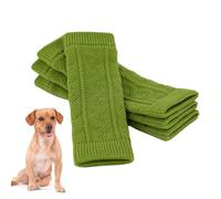 Dog Elbow Protector - Set of 4 Anti-Dirty Leg Warmer Wrap | Comfortable Injury-Fre Dog Fleece Elbow Sleeves | Knitted Sock Suitable for Large, Medium and Small Dogs