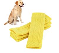 Dog Elbow Protector - Set of 4 Anti-Dirty Leg Warmer Wrap | Comfortable Injury-Fre Dog Fleece Elbow Sleeves | Knitted Sock Suitable for Large, Medium and Small Dogs