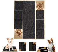 Dog Emery Board Scratcher Treat Box, Nail Scratch Board with Treat Box, Multifunctional Sturdy Dog Paws Scratchboard for Large Dogs Puppy Nail Grinding Pad (6 grid)
