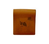 Dog Engraved Genuine Leather Magnetic Bookmark, D Smooth Fox Terrier Standing