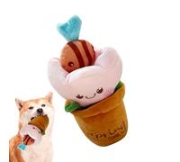 Dog Enrichment Toys | Potted Plant Shape Cat Puzzle Toy Interactive Pet Games,Funny Stuffed Plant Treat Hiding Games for Puppy Kitten
