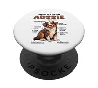 Dog Explanation Anatomy Of An Aussie Australian Shepherd PopSockets Adhesive PopGrip