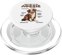 Dog Explanation Anatomy Of An Aussie Australian Shepherd PopSockets PopGrip for MagSafe