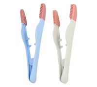 Dog Eye Booger Remover and Cat Cleaning Brush Set, 2 Pieces Ergonomic Tear Stain Brushes, Soft Bristle Pet Grooming Tool for Dogs Cats, Gentle Care Accessory with Easy Handling Design Safe at Home