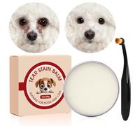 Dog Eye Cleaner, Dog Eye Stain Remover for Poodles with Application Brush, Natural 40g Cream with Deep Cleaning Action, for Puppy Salon Vet Home Travel