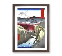 Dog Eye Pass By Utagawa Hiroshige Asian Japanese Framed Print | A3 Walnut Framed Wall Art | Ready to Hang | Asian Animal Picture | Living Room Bedroom Lounge Office