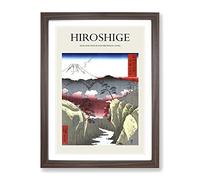 Dog Eye Pass By Utagawa Hiroshige Exhibition Museum Asian Japanese Framed Print | A2 Walnut Framed Wall Art | Ready to Hang | Asian Animal Picture | Living Room Bedroom Lounge Office