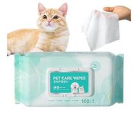 Dog Eye Wipes, Pet Dog Ear Wipes,Thick Puppy Paw Grooming Wipes, 100pcs - Wet Cat Wipes for Cat Bath