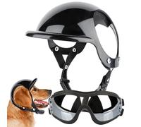 Dog Eyewear Headgear - Ventilated Pet Helmet, Adaptable Pet Goggles | Colorful Eye Protection Shades for Dogs, Dog Glasses with Adjustable Strap for Daily Walks and Motorcycle Adventures