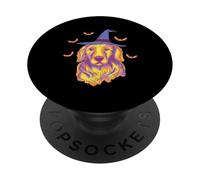 Dog Face Golden Retriever Labrador Halloween Funny Pet Lover PopSockets Adhesive PopGrip