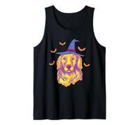 Dog Face Golden Retriever Labrador Halloween Funny Pet Lover Tank Top