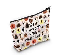 Dog Face Makeup Bag Dog Mom Gift We Heard There was Cake Cosmetic Bag Pet Dog Appreciation Gift DOD Print Travel Bag