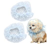 Dog Face Mesh Net,2Pcs Breathable Mesh Pet Head Cover,Quick Release Anti Eating Dog Muzzle Head Cover for Outdoor Walking Training，Blue：S
