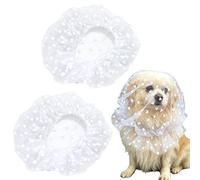 Dog Face Mesh Net,2Pcs Breathable Mesh Pet Head Cover,Quick Release Anti Eating Dog Muzzle Head Cover for Outdoor Walking Training，White：S