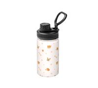 Dog_Face_Pattern_and_Bones 12oz Space Pot Full Width Printed Double-Layer Heat Preservation and Cold Preservation Cup Innovative Leak-Proof Pot Cover Portable Cup is Suitable for Outdoor Sports