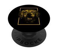 Dog Face Pet Lover Golden Retriever Labrador Halloween PopSockets Adhesive PopGrip