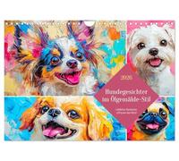 Dog faces in oil painting style. Lovely four-legged friends delight the heart! UK-Version (Wall Calendar 2026 DIN A4 Landscape), CALVENDO 12 Month Wall Calendar