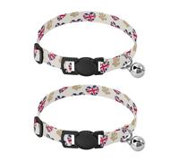 Dog Faces Small Cat Collar, 2 Pack Bell Collar for Small Dogs
