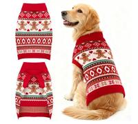 Dog Fair Isle Sweater (Large, Gingerbread Man)