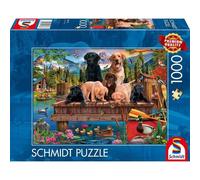 Dog Family at the Lake