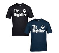Dog Father Tshirt Funny Happy Father's Day Dog's Dad Dogfather Father's Gift Unisex Adults Kids Tee Top Black