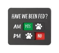 Dog Fed Sign, Overfeeding Prevention Chart, Have We Been Fed Fridge Magnet, Pet Feeding Reminder Board with Marker, for Home, Apartment, Kitchen, Cabinets Door Window Crate Daily Pet Schedule