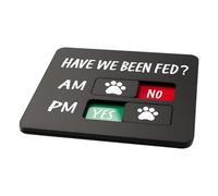 Dog Feed Panel - Prevent Overeating AM/PM, We Summer Fed for Refrigerator | for Food Home Apartment Kitchen Daily Door Wall Cabinets Window Cais