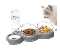 Dog Feeder | Automatic Non-Slip Waterer - Double Dog Cat Bowls Feeder,for Small Medium Large Kitten Bunny Doggy All Breeds Indoor Home Night Balcony Long Trips Daily