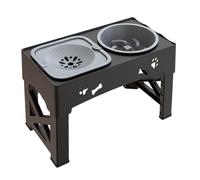 Dog Feeder Bowl - Raised Bowl, Slow Stand | Anti-Spill Elevated Feeding System for Cleaner Mealtime, Ideal Dispenser with Waterer for Medium Pets Reduce Bloating Improve Healthy Digestion Habits