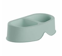 Dog Feeder Plastiken 20138 Green Plastic 0,5 L Double