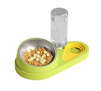 Dog Feeder Set Tilted Postures Cats Food Bowl Anti-Vomiting Raised Bowls With Water Dispenser Bottle Easy To Clean Pet Automatic Feeder Dog Water Food Bowl Dispenser Set