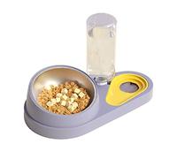 Dog Feeder Set Tilted Postures Cats Food Bowl Anti-Vomiting Raised Bowls With Water Dispenser Bottle Easy To Clean Pet Automatic Feeder Dog Water Food Bowl Dispenser Set